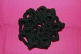 Black Crocheted Hair Bun Cover - Scolloped (SKU: HBC-A4BS002)
